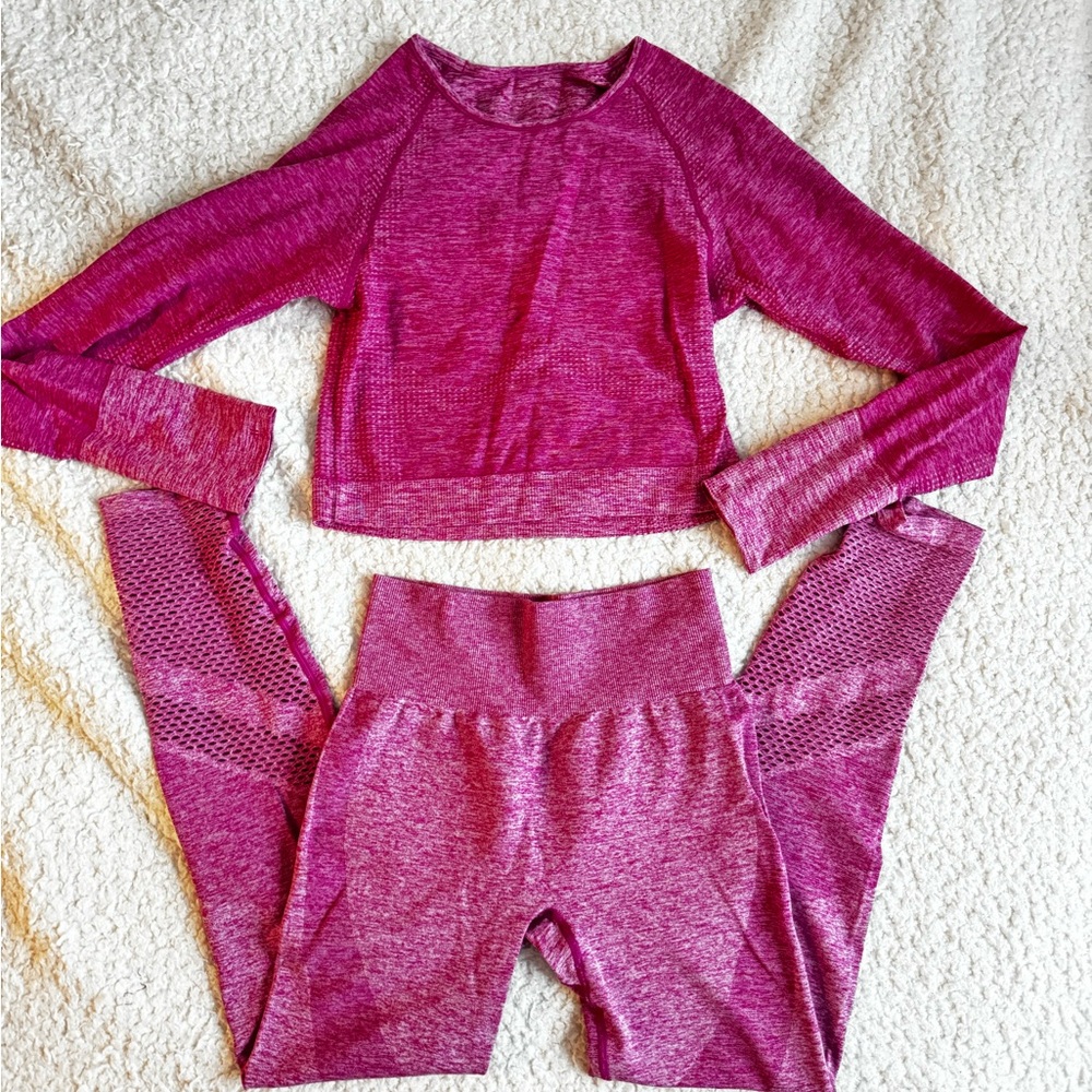 PINK Victoria's Secret Magenta Activewear Set